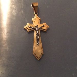 Gold crucifix pendant
